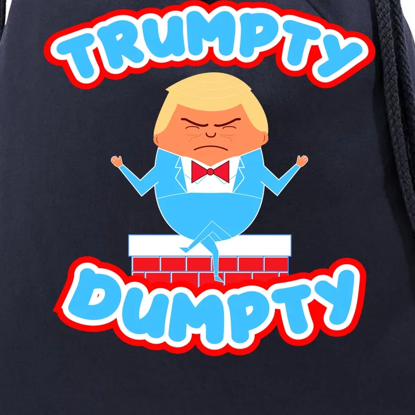 Trumpy Dumpty Funny Donald Trump Brick Wall Drawstring Bag