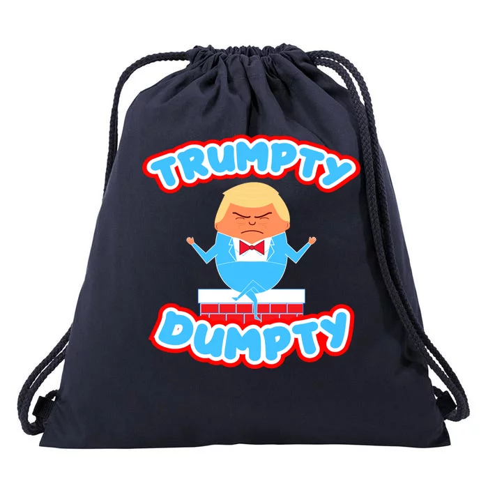 Trumpy Dumpty Funny Donald Trump Brick Wall Drawstring Bag