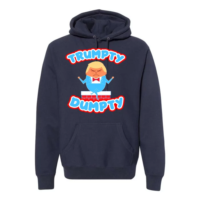 Trumpy Dumpty Funny Donald Trump Brick Wall Premium Hoodie