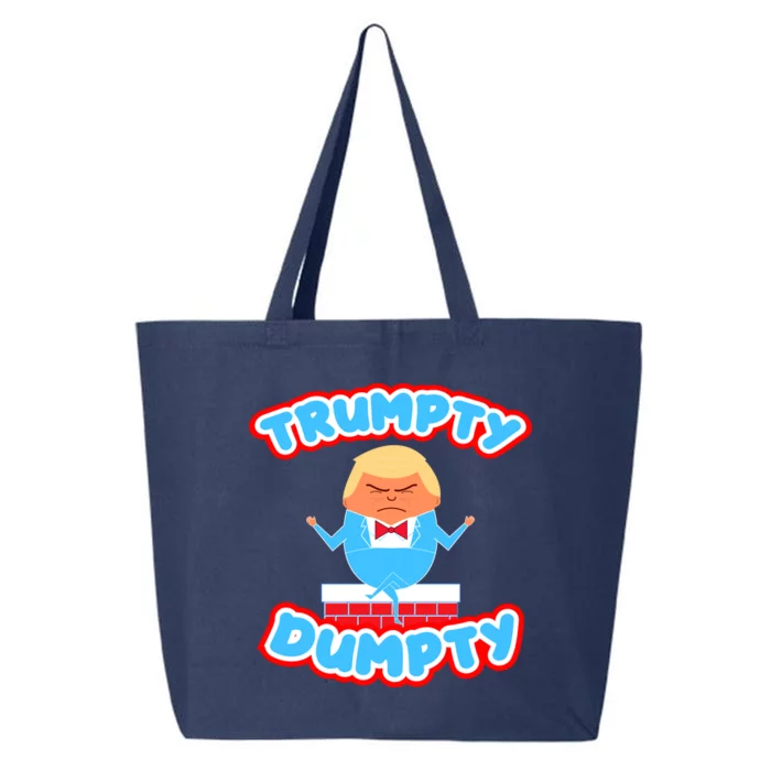 Trumpy Dumpty Funny Donald Trump Brick Wall 25L Jumbo Tote