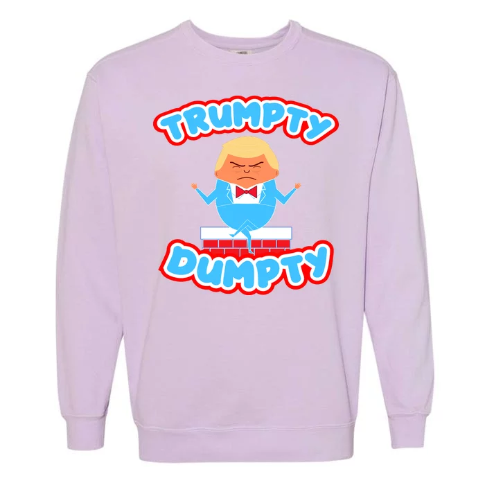 Trumpy Dumpty Funny Donald Trump Brick Wall Garment-Dyed Sweatshirt