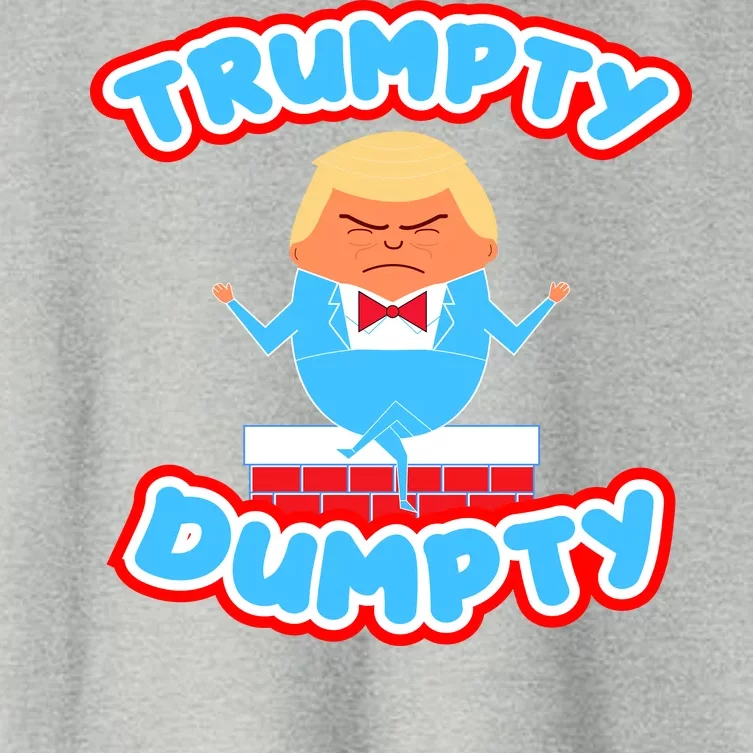 Trumpy Dumpty Funny Donald Trump Brick Wall Women's Crop Top Tee