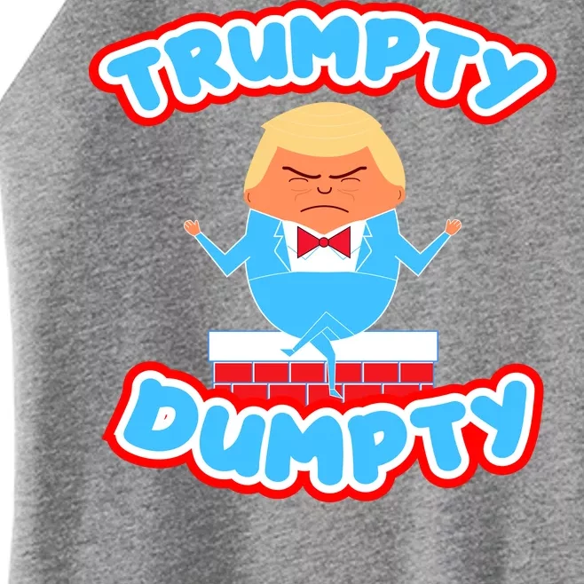 Trumpy Dumpty Funny Donald Trump Brick Wall Women’s Perfect Tri Rocker Tank