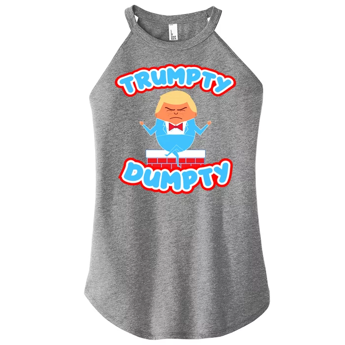 Trumpy Dumpty Funny Donald Trump Brick Wall Women’s Perfect Tri Rocker Tank