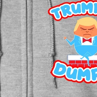 Trumpy Dumpty Funny Donald Trump Brick Wall Full Zip Hoodie