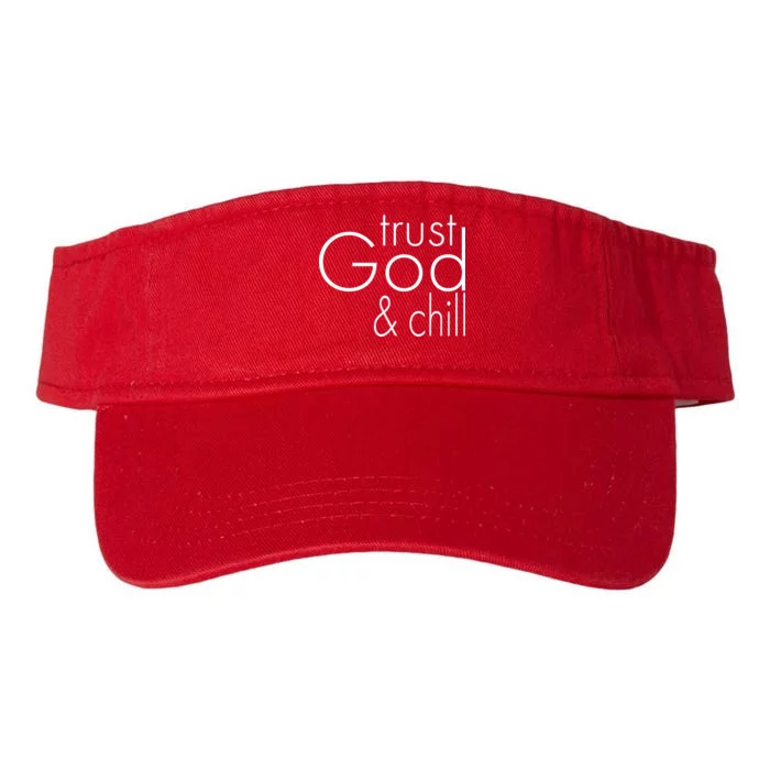 Trust God And Chill Valucap Bio-Washed Visor