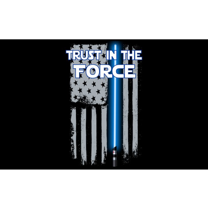 Trust In The Force American Blue Lightsaber Police Flag Bumper Sticker