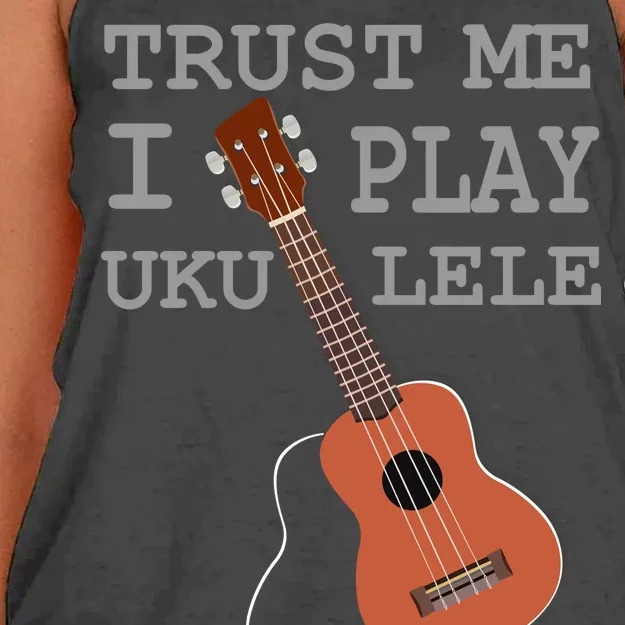 Trust Me I Play Ukulele Women's Knotted Racerback Tank