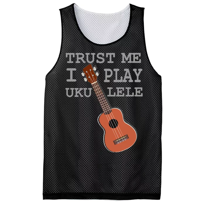 Trust Me I Play Ukulele Funny Music Mesh Reversible Basketball Jersey Tank