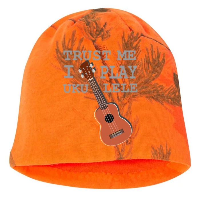 Trust Me I Play Ukulele Funny Music Kati - Camo Knit Beanie