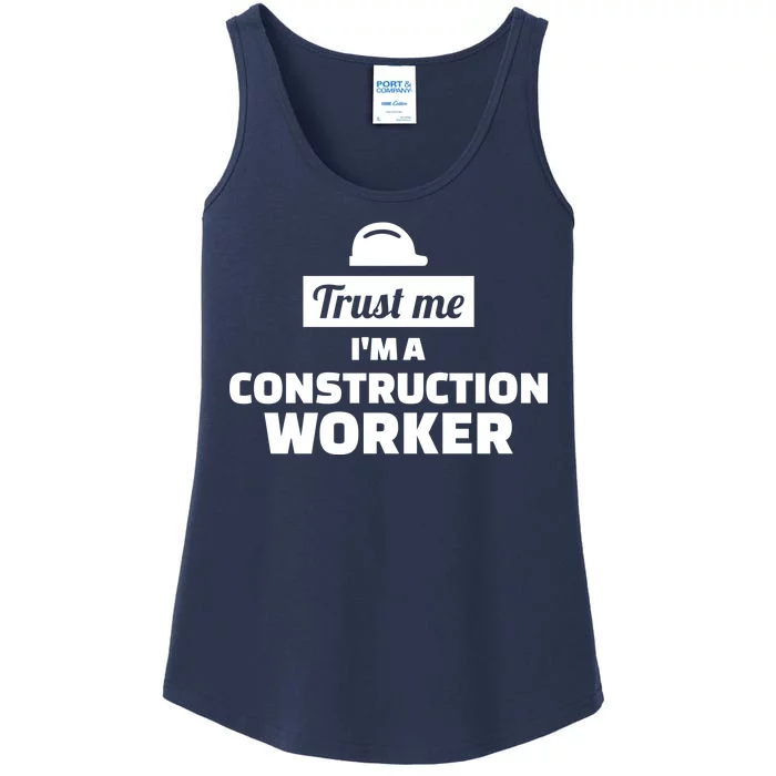 Trust Me I'm A Construction Worker Ladies Essential Tank