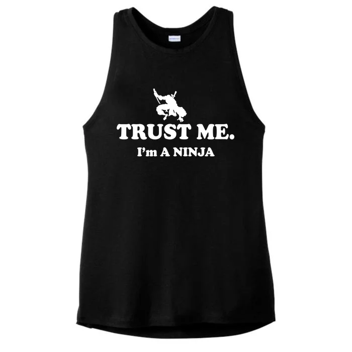 Trust Me I'm A Ninja Ladies Tri-Blend Wicking Tank