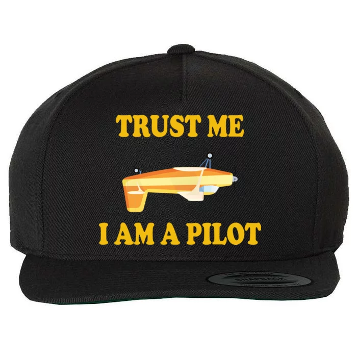 Trust Me I'm A Pilot Wool Snapback Cap