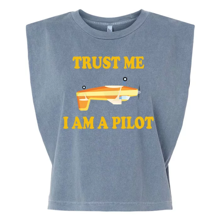 Trust Me I'm A Pilot Garment-Dyed Women's Muscle Tee