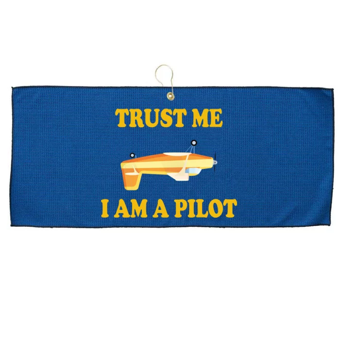 Trust Me I'm A Pilot Large Microfiber Waffle Golf Towel