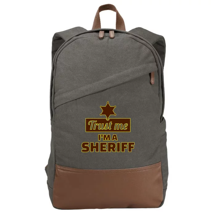 Trust Me I'm A Sheriff Cotton Canvas Backpack