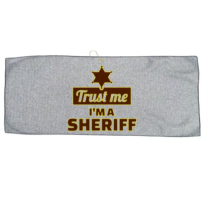 Trust Me I'm A Sheriff Large Microfiber Waffle Golf Towel