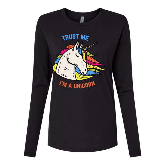 Trust Me I'm A Unicorn Womens Cotton Relaxed Long Sleeve T-Shirt