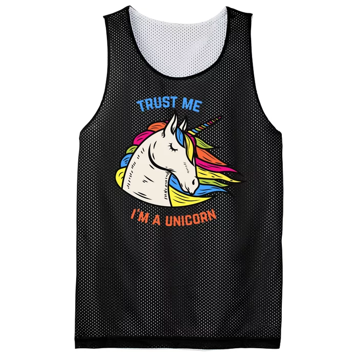 Trust Me I'm A Unicorn Mesh Reversible Basketball Jersey Tank