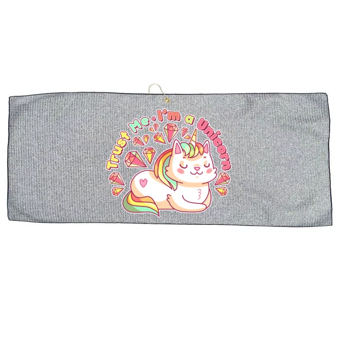 Trust Me I'm A Unicorn Cat Large Microfiber Waffle Golf Towel