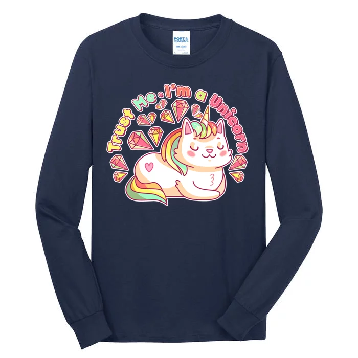 Trust Me I'm A Unicorn Cat Tall Long Sleeve T-Shirt