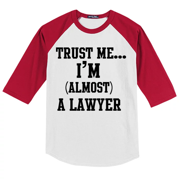 Trust Me I'm Almost A Lawyer Kids Colorblock Raglan Jersey