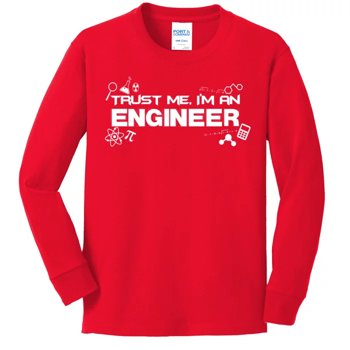 Trust Me I'm An Engineer Funny Job Title Kids Long Sleeve Shirt