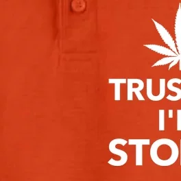 Trust Me I'm Stoned Marijuana Dry Zone Grid Performance Polo