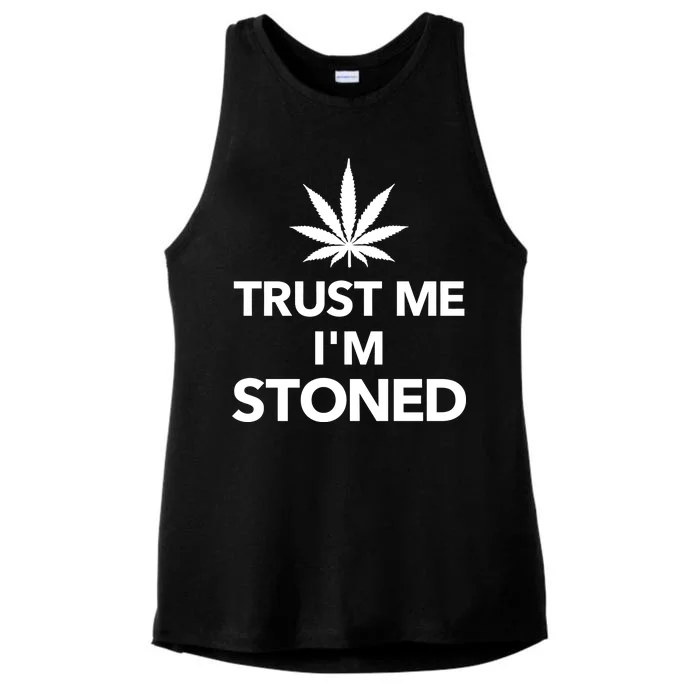 Trust Me I'm Stoned Marijuana Ladies Tri-Blend Wicking Tank