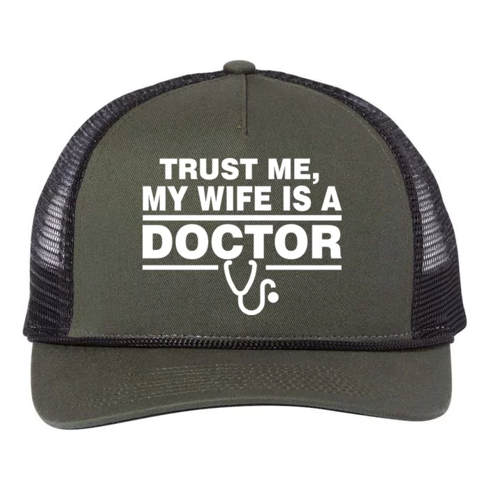 Trust Me My Wife Is A Doctor Retro Rope Trucker Hat Cap