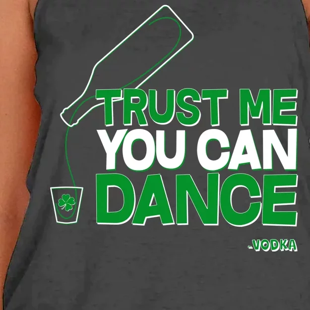 Trust Me You Can Dance Vodka St Patricks Day Women's Knotted Racerback Tank