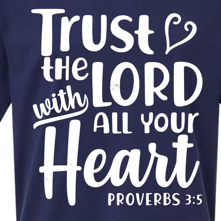 Trust The Lord With All Your Heart Proverbs 3:5 Sueded Cloud Jersey T-Shirt