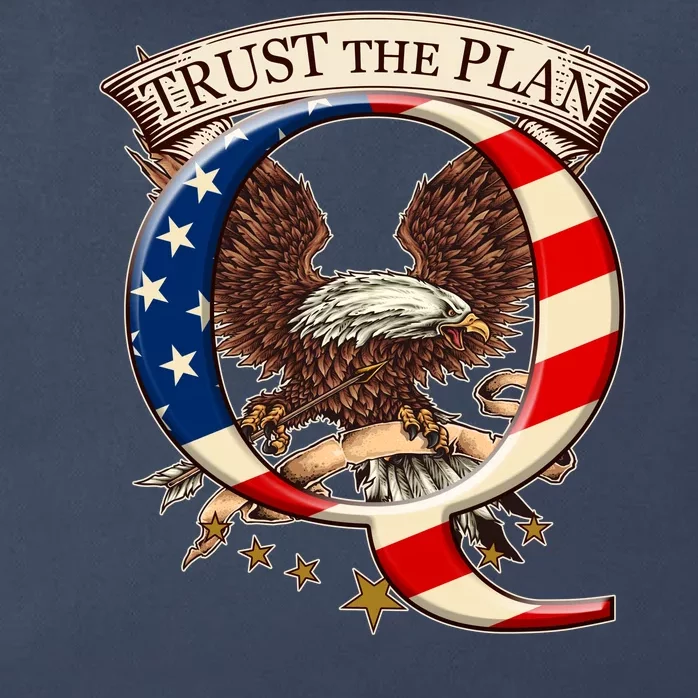 Trust The Plan Qanon American Flag Eagle Zip Tote Bag