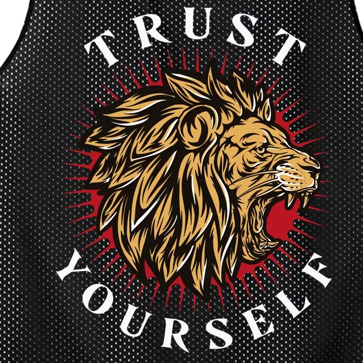 Trust Yourself Lion Mesh Reversible Basketball Jersey Tank