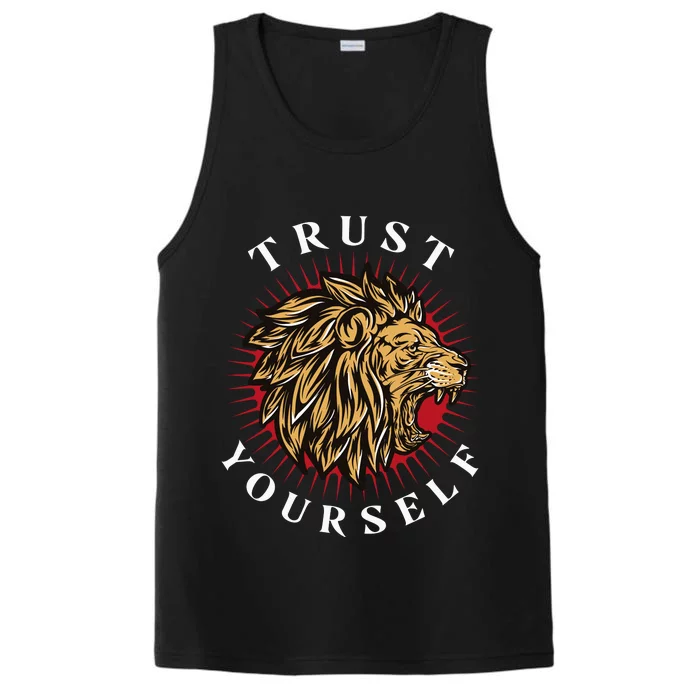 Trust Yourself Lion Performance Tank