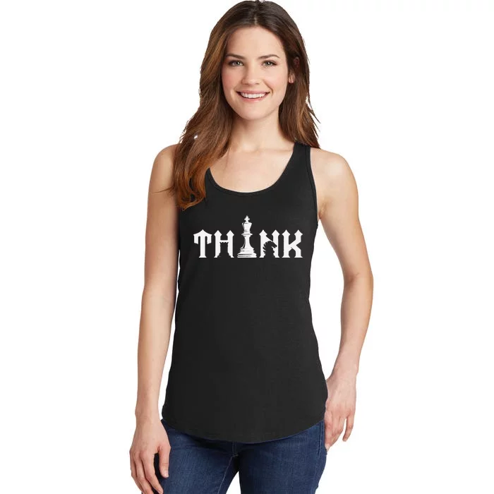 Think Retro Vintage Chess Pieces Player Gift Chess Lover Ladies Essential Tank