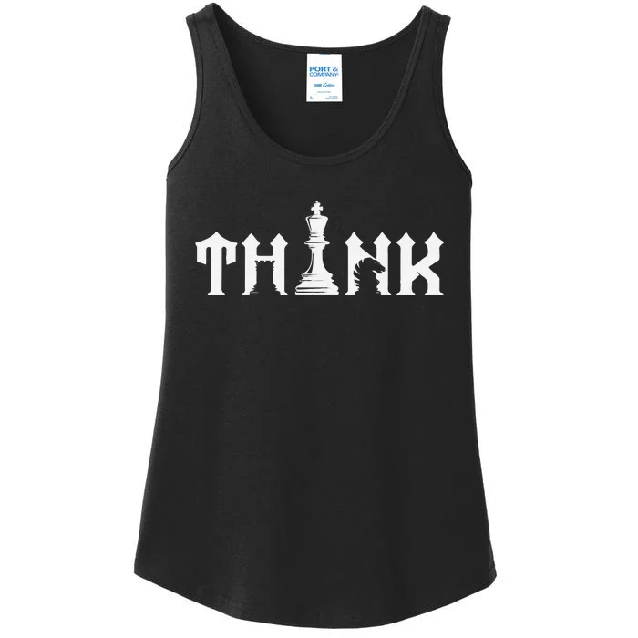 Think Retro Vintage Chess Pieces Player Gift Chess Lover Ladies Essential Tank