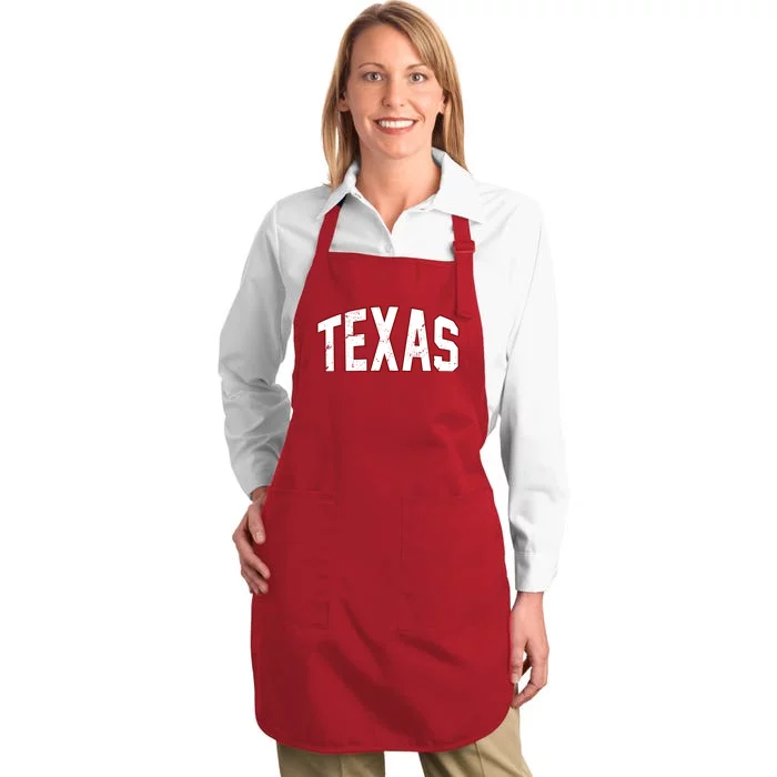 Texas Retro Vintage Full-Length Apron With Pocket