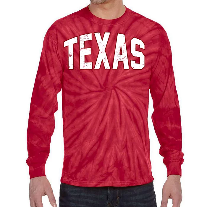 Texas Retro Vintage Tie-Dye Long Sleeve Shirt