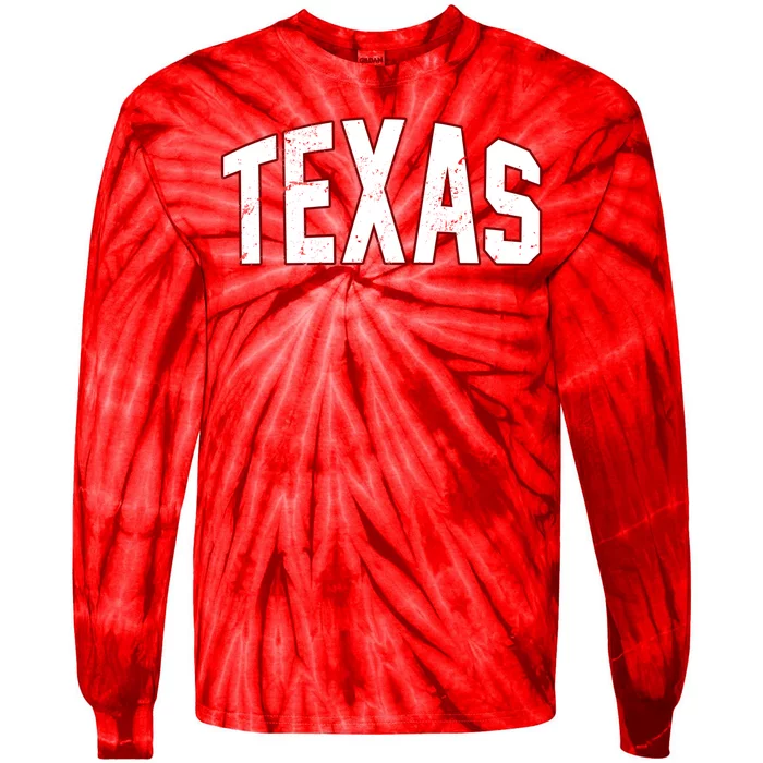 Texas Retro Vintage Tie-Dye Long Sleeve Shirt