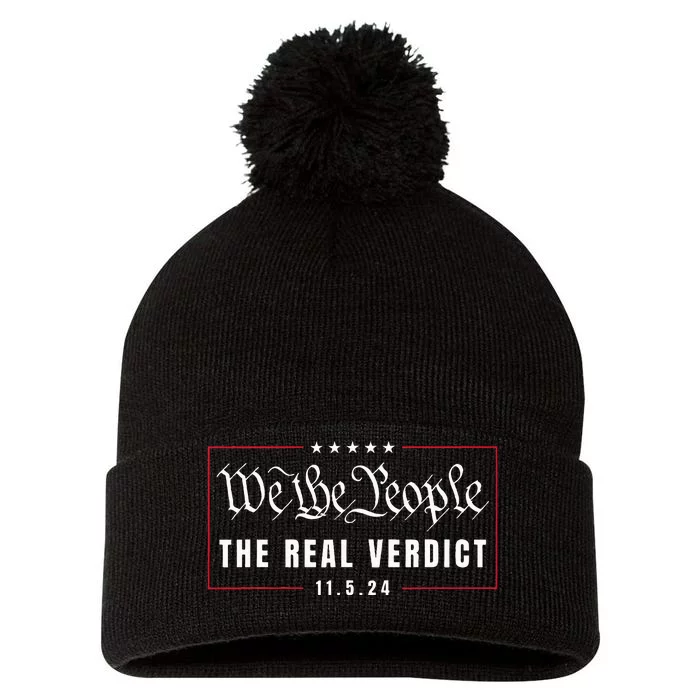 The Real Verdict Is Going To Be November 5th By The People Pom Pom 12in Knit Beanie