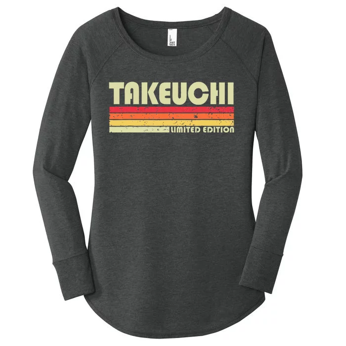 Takeuchi Retro Vintage Japanese Name Women's Perfect Tri Tunic Long Sleeve Shirt