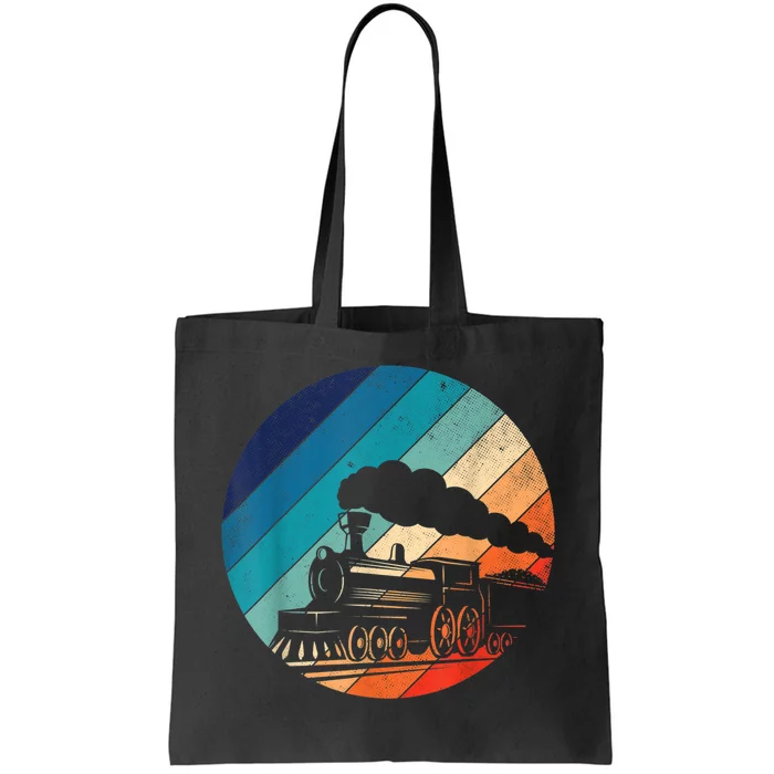 Train Railroad Vintage Retro Locomotive Old Model Tote Bag