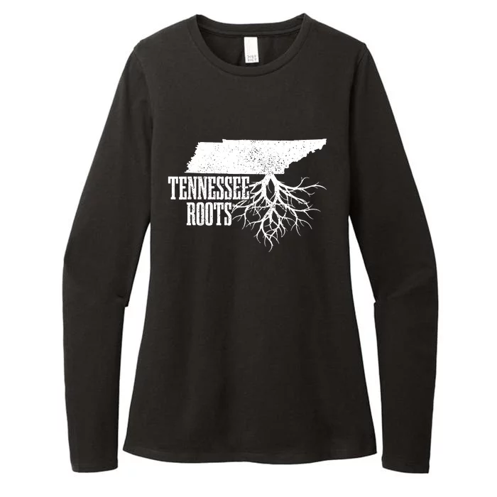 Tennessee Roots Vintage Usa Patriotic Pride State Map Womens CVC Long Sleeve Shirt