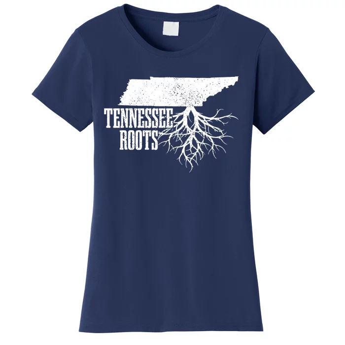 Tennessee Roots Vintage Usa Patriotic Pride State Map Women's T-Shirt