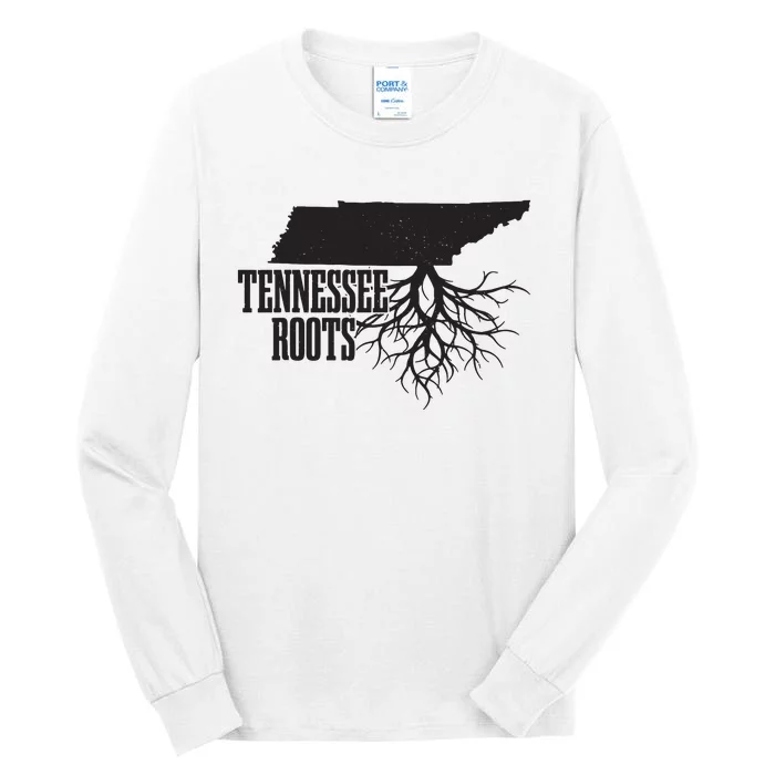 Tennessee Roots Vintage Usa Patriotic Pride State Map Tall Long Sleeve T-Shirt