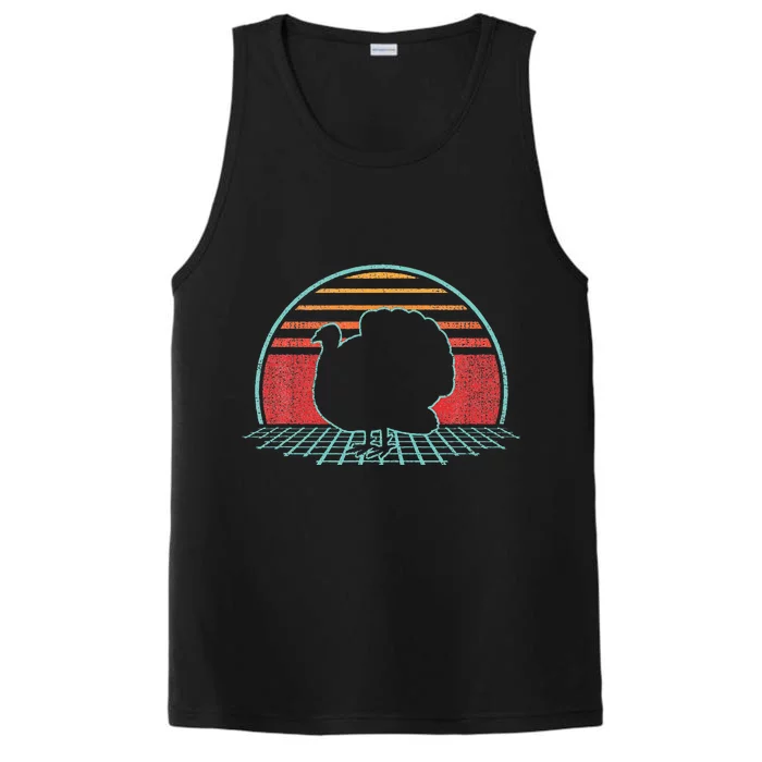 Turkey Retro Vintage 80s Style Animal Thanksgiving Performance Tank