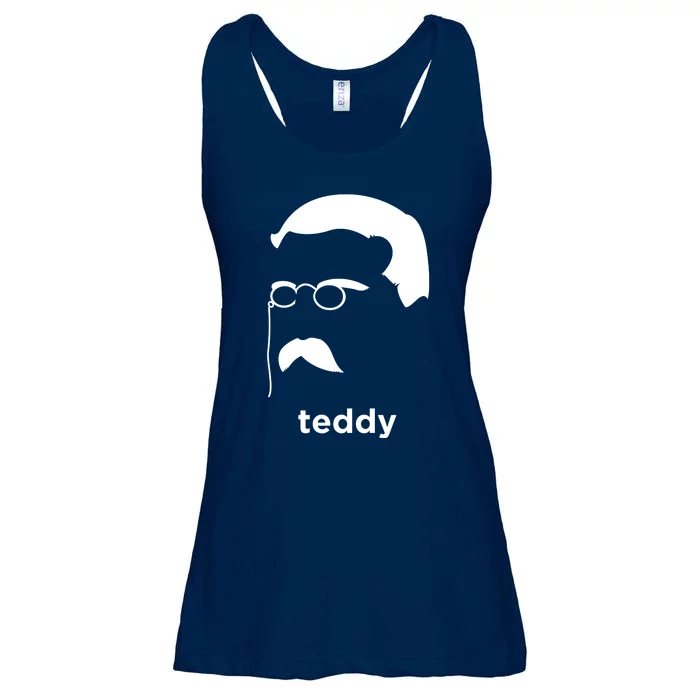 Teddy Roosevelt Vector Art American Ladies Essential Flowy Tank