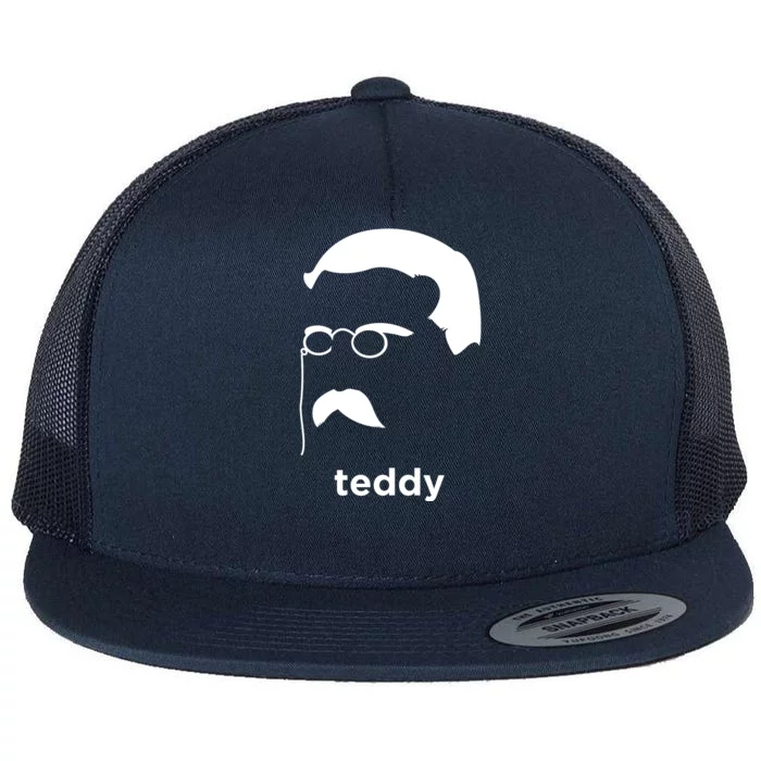 Teddy Roosevelt Vector Art American Flat Bill Trucker Hat