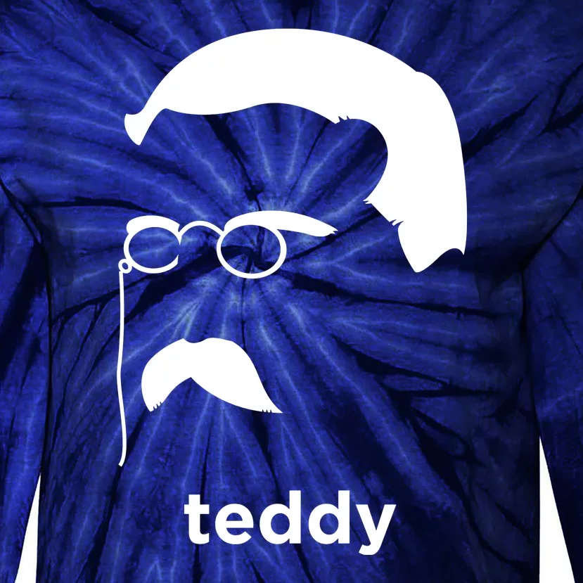 Teddy Roosevelt Vector Art American Tie-Dye Long Sleeve Shirt